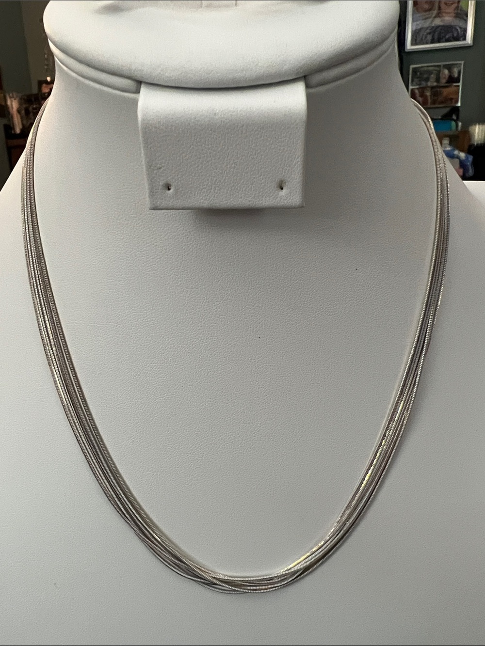 Paparazzi Multi-Strand Chain Necklace - Sleek Finish of mixed goldtone and white